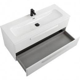 Cezares Тумба с раковиной Eco Cer-N 120 bianco opaco CZR-8073-120 ручки сатин