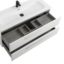Cezares Тумба с раковиной Eco Cer-N 120 bianco opaco CZR-8073-120 ручки сатин