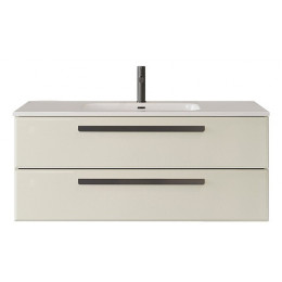 Cezares Тумба с раковиной Eco Cer-N 120 брашированная альпака CZR-8095-120 ручки чёрные