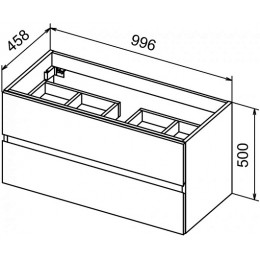 Cezares Тумба с раковиной MOLVENO 46-100 Beton