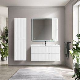 Cezares Тумба с раковиной Duet-N 100 подвесная Bianco Opaco с раковиной CZR-8095-100