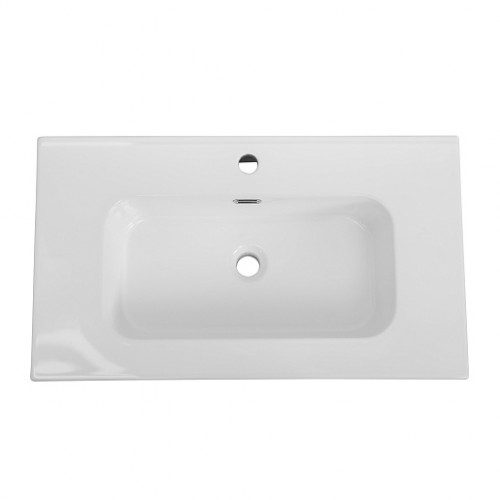 Cezares Тумба с раковиной Eco Cer-N 80 bianco opaco CZR-8095-80 ручки сатин