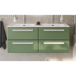 Cezares Тумба с раковиной Eco Cer-N 120 с 4 ящиками фисташковый софт CZR-8095-120-2 ручки сатин