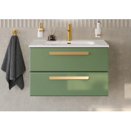 Cezares Тумба с раковиной Eco Cer-N 80 фисташковый софт CZR-8095-80 ручки сатиновое золото