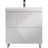 Velvex Тумба с раковиной Edge 60.2Y белый глянец