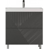 Velvex Тумба с раковиной Edge 80.2Y графит