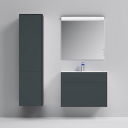 Am.Pm Тумба с раковиной Inspire 2.0 80 графит матовый