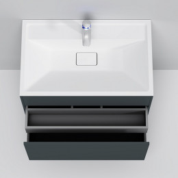Am.Pm Тумба с раковиной Inspire 2.0 80 графит матовый