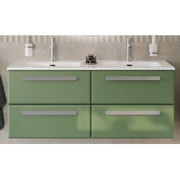 Cezares Тумба с раковиной Eco Cer-N 120 с 4 ящиками фисташковый софт CZR-8073-120-2 ручки серые