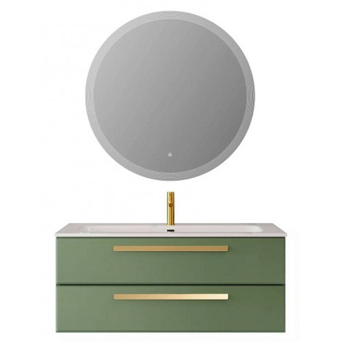 Cezares Тумба с раковиной Eco Cer-N 120 фисташковый софт CZR-8073-120 ручки сатиновое золото