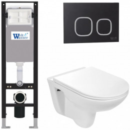 Подвесной унитаз с инсталляцией Weltwasser Amberg 350 / Baarbach 004 GL-WT / Amberg RD-BL 10000012284 белый глянец