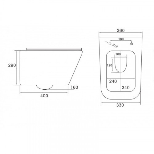 Унитаз подвесной Vincea Q-Line VT1-12 белый