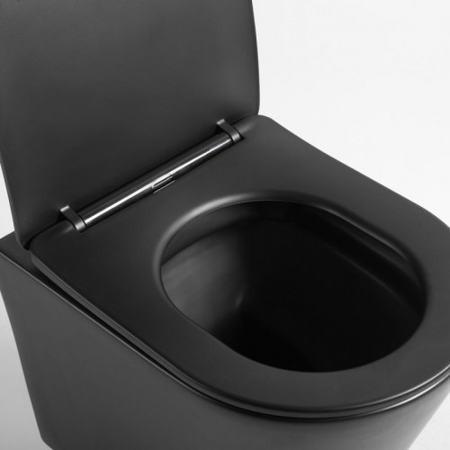 Унитаз подвесной Vincea Piatti VT1-11SMB с сиденьем soft-close черный матовый