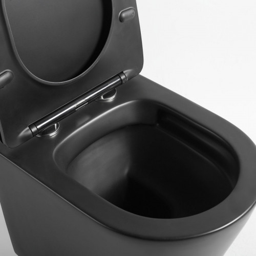 Унитаз подвесной Vincea Piatti VT1-11SMB с сиденьем soft-close черный матовый