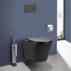 Унитаз подвесной Vincea Piatti VT1-11SMB с сиденьем soft-close черный матовый
