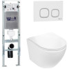 Подвесной унитаз с инсталляцией WeltWasser Amberg 350 ST / Merzbach 043 GL-WT / Amberg RD-WT 10000011285 белый глянцевый