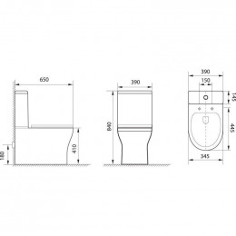Чаша унитаза Aquanet Roll-C Rimless 210764 с сиденьем Soft Close Slimseat