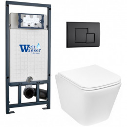 Подвесной унитаз с инсталляцией Weltwasser Marberg 507 / Gelbach 043 GL-WT / MAR 507 SE MT-BL 10000011883 белый глянцевый