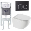 Подвесной унитаз с инсталляцией WeltWasser Amberg 497 ST / Merzbach 043 XL GL-WT / Amberg RD-BL 10000013771 белый глянцевый