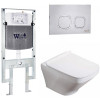 Подвесной унитаз с инсталляцией WeltWasser Amberg 497 ST / Hofbach 041 GL-WT / Amberg RD-MT CR 10000011654 белый глянец