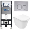 Подвесной унитаз с инсталляцией WeltWasser Amberg 506 / Telbach 004 GL-WT / Amberg RD-CR 10000006852 белый глянцевый