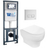 Подвесной унитаз с инсталляцией WeltWasser Marberg 410 / Erlenbach 004 GL-WT / MAR 410 SE GL-WT 10000010376 белый глянец