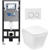 Подвесной унитаз с инсталляцией Weltwasser Amberg 506 / Gelbach 043 GL-WT / Amberg RD-WT 10000011864 белый глянцевый