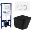 Подвесной унитаз с инсталляцией Weltwasser Bamberg 525 / Gelbach 043 MT-BL / Bamberg WT 10000012794 черный матовый