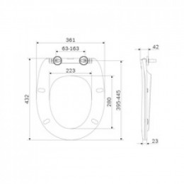 Крышка-сиденье Am.Pm Sense C747855WH белый