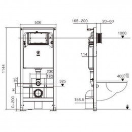 Подвесной унитаз с инсталляцией WeltWasser Amberg 506 / Heimbach 043 GL-WT / Amberg RD-CR 10000012147 белый глянец