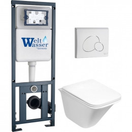 Подвесной унитаз с инсталляцией WeltWasser Marberg 410 / Rotbach 004 GL-WT / MAR 410 RD GL-WT 10000010974 белый глянцевый