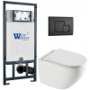 Подвесной унитаз с инсталляцией WeltWasser Marberg 507 / Merzbach 043 XL GL-WT / MAR 507 SE MT-BL 10000013809 белый глянцевый