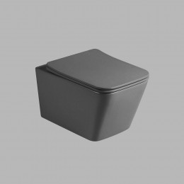 Унитаз подвесной Vincea Q-Line VT1-12MA с сиденьем soft-close антрацит матовый