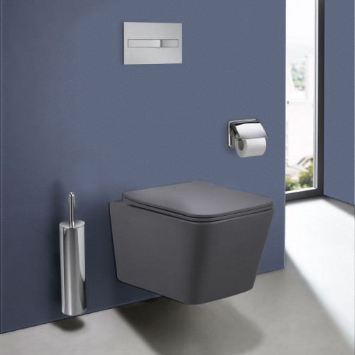 Унитаз подвесной Vincea Q-Line VT1-12MA с сиденьем soft-close антрацит матовый