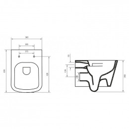 Унитаз подвесной BelBagno Albano BB120CHR/BB120SC с сиденьем Микролифт