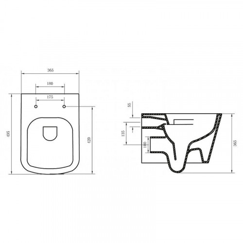Унитаз подвесной BelBagno Albano BB120CHR/BB120SC с сиденьем Микролифт