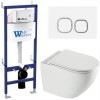 Подвесной унитаз с инсталляцией WeltWasser Bamberg 460 / Merzbach 043 XL GL-WT / Bamberg WT 10000013788 белый глянцевый