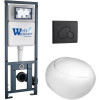 Подвесной унитаз с инсталляцией WeltWasser Marberg 410 / Jeckenbach 004 GL-WT / MAR 410 RD MT-BL 10000010721 белый глянец