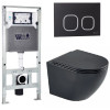 Подвесной унитаз с инсталляцией WeltWasser Amberg 506 ST / Merzbach 043 MT-BL / Amberg RD-BL 10000011345 черный матовый