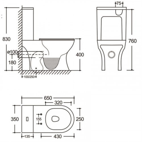 Унитаз-компакт Aquanet Roll 3.0 Tornado 348009/348008 с сиденьем белый