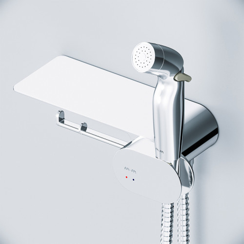 Унитаз подвесной AM.PM Sensation FlashClean CK30H0904W с гигиеническим душем, ершиком с сиденьем