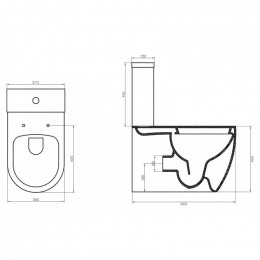 Унитаз-компакт BelBagno Marino BB105CPR/BB105T/BB105SC безободковый