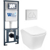Подвесной унитаз с инсталляцией Weltwasser Marberg 410 / Gelbach 043 MT-WT / MAR 410 RD GL-WT 10000011912 белый матовый
