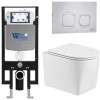 Подвесной унитаз с инсталляцией WeltWasser Amberg 497 / Nesenbach 004 GL-WT / Amberg RD-MT CR 10000008926 белый глянцевый