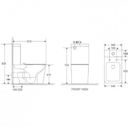 Унитаз-компакт WeltWasser Gelbach 011 ST MT-BL 10000012779 черный матовый