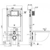 Подвесной унитаз с инсталляцией WeltWasser Amberg 497 / Hofbach 041 GL-WT / Amberg RD-WT 10000011650 белый глянец