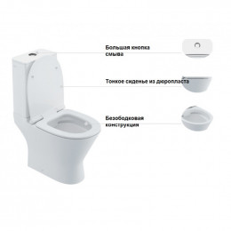 Унитаз-компакт Iddis Edifice Rimless EDIRDSEi24 безободковый