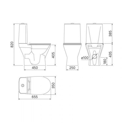 Унитаз-компакт Iddis Edifice Rimless EDIRDSEi24 безободковый