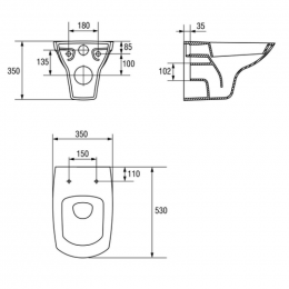 Подвесной унитаз с инсталляцией комплект Grohe 5 в 1 Carina Clean On 39777000