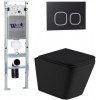 Подвесной унитаз с инсталляцией Weltwasser Amberg 350 ST / Gelbach 043 MT-BL / Amberg RD-BL 10000011969 черный матовый